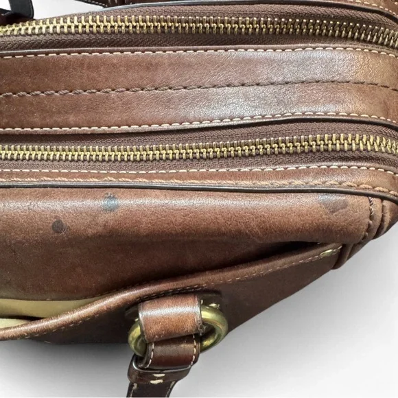 Vintage Coach Legacy Lily Brown Limited Edition Turnlock Satchel Bag Style 13758 - Picture 10 of 11